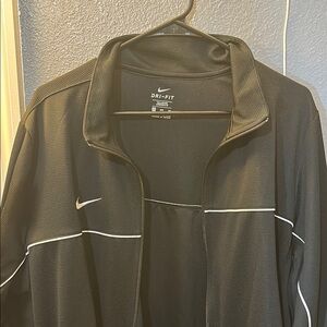 Nike Black Windbreaker Jacket with High Collar
